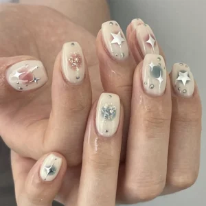腮紅星星美甲