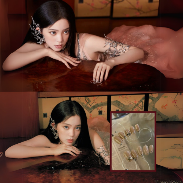 歐陽娜娜同款♣Y2K潮流裸色墜鍊閃鑽款